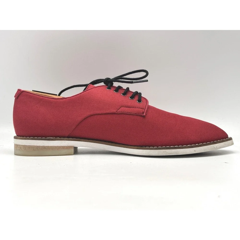 Calvin Klein Mens Red Canvas Derby Lace Up Oxford Shoes 71CLRSZ95 Size 9.5